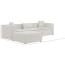 Meridian Cube Cream Durable Linen Textured Modular Sectional IMAGE 14
