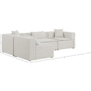Meridian Cube Cream Durable Linen Textured Modular Sectional IMAGE 14
