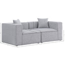 Meridian Cube Grey Durable Linen Textured Modular Sofa IMAGE 9