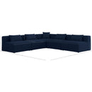 Meridian Cube Navy Durable Linen Textured Modular Sectional IMAGE 8