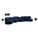 Meridian Vivacious Navy Velvet 3 pc Sectional (3 Boxes) IMAGE 20