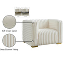 Meridian Ravish Cream Velvet Chair IMAGE 18