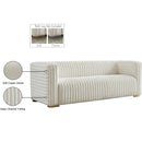 Meridian Ravish Cream Velvet Sofa IMAGE 18