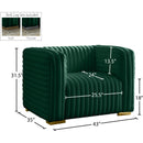 Meridian Ravish Green Velvet Chair IMAGE 17