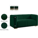 Meridian Ravish Green Velvet Loveseat IMAGE 18