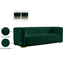 Meridian Ravish Green Velvet Sofa IMAGE 18