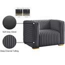 Meridian Ravish Grey Velvet Chair IMAGE 18