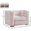 Meridian Ravish Pink Velvet Chair IMAGE 17