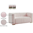 Meridian Ravish Pink Velvet Loveseat IMAGE 18