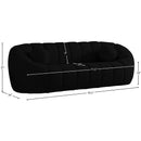 Meridian Elijah Black Boucle Fabric Sofa IMAGE 14