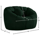 Meridian Elijah Green Boucle Fabric Chair IMAGE 14