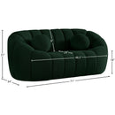 Meridian Elijah Green Boucle Fabric Loveseat IMAGE 14