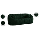 Meridian Elijah Green Boucle Fabric Sofa IMAGE 15