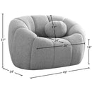 Meridian Elijah Grey Boucle Fabric Chair IMAGE 14
