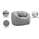 Meridian Elijah Grey Boucle Fabric Chair IMAGE 15