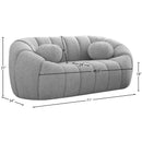 Meridian Elijah Grey Boucle Fabric Loveseat IMAGE 14
