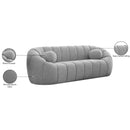 Meridian Elijah Grey Boucle Fabric Sofa IMAGE 15