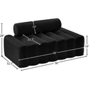 Meridian Melody Black Velvet Loveseat IMAGE 12