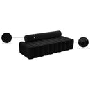 Meridian Melody Black Velvet Sofa IMAGE 13