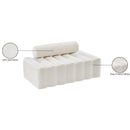 Meridian Melody Cream Velvet Loveseat IMAGE 13