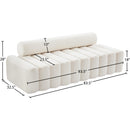 Meridian Melody Cream Velvet Sofa IMAGE 12