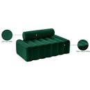 Meridian Melody Green Velvet Loveseat IMAGE 13