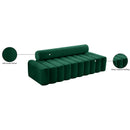 Meridian Melody Green Velvet Sofa IMAGE 13