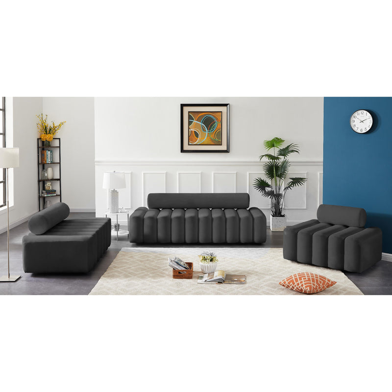 Meridian Melody Grey Velvet Chair IMAGE 10