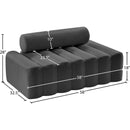 Meridian Melody Grey Velvet Loveseat IMAGE 12