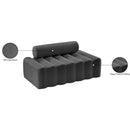 Meridian Melody Grey Velvet Loveseat IMAGE 13