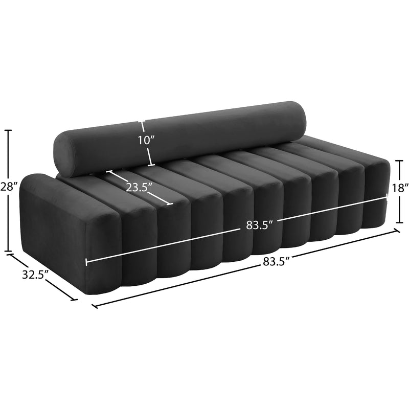 Meridian Melody Grey Velvet Sofa IMAGE 12