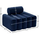 Meridian Melody Navy Velvet Chair IMAGE 12