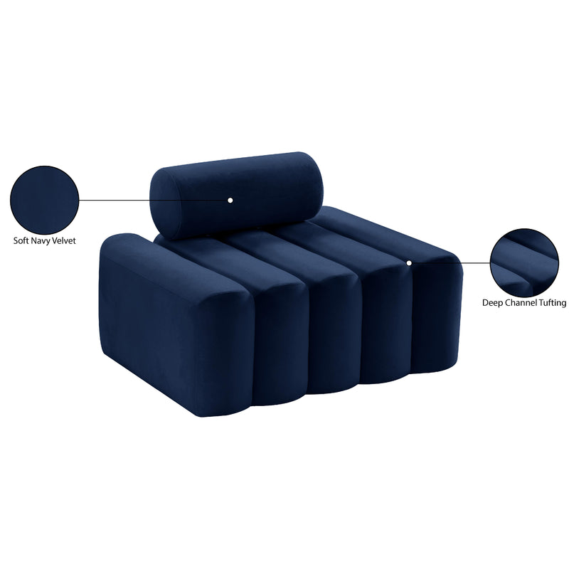 Meridian Melody Navy Velvet Chair IMAGE 13