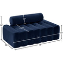 Meridian Melody Navy Velvet Loveseat IMAGE 12