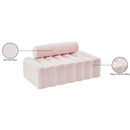 Meridian Melody Pink Velvet Loveseat IMAGE 13