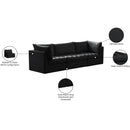 Meridian Jacob Black Velvet Modular Sofa IMAGE 11