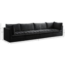 Meridian Jacob Black Velvet Modular Sofa IMAGE 10