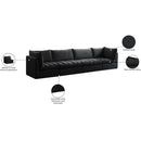 Meridian Jacob Black Velvet Modular Sofa IMAGE 11