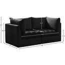 Meridian Jacob Black Velvet Modular Sofa IMAGE 10