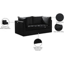 Meridian Jacob Black Velvet Modular Sofa IMAGE 11
