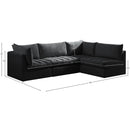 Meridian Jacob Black Velvet Modular Sectional IMAGE 14