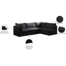 Meridian Jacob Black Velvet Modular Sectional IMAGE 15