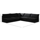 Meridian Jacob Black Velvet Modular Sectional IMAGE 10