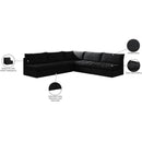 Meridian Jacob Black Velvet Modular Sectional IMAGE 11