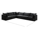 Meridian Jacob Black Velvet Modular Sectional IMAGE 13