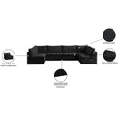 Meridian Jacob Black Velvet Modular Sectional IMAGE 6