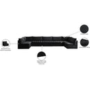 Meridian Jacob Black Velvet Modular Sectional IMAGE 6