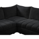 Meridian Jacob Black Velvet Modular Sectional IMAGE 10