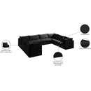 Meridian Jacob Black Velvet Modular Sectional IMAGE 13
