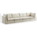 Meridian Jacob Cream Velvet Modular Sofa IMAGE 10